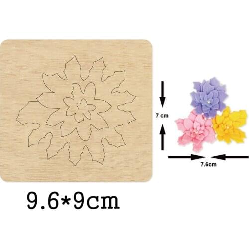 Three Layers Flower Cutting Wood Die 2020 Handwork Flower Making Craft Wooden Die Fit Common Die Cutting Machines on the Market