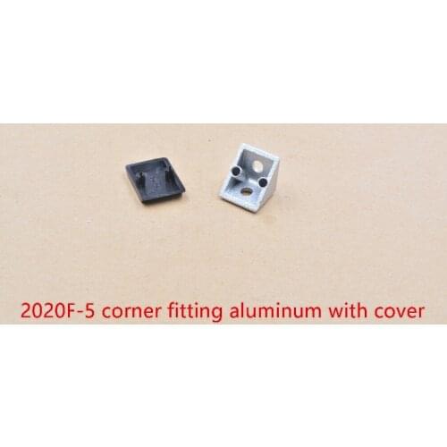 2020F-5 bracket corner fitting angle aluminum 20mmx20mm fastener with cover for 2020 profile
