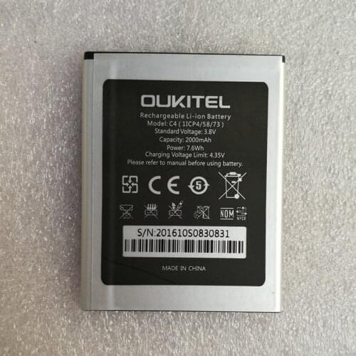 In Stock 100% Original Battery For Oukitel C4 Mobile Phone NEW Produce High Quality Replacement+Tracking Number