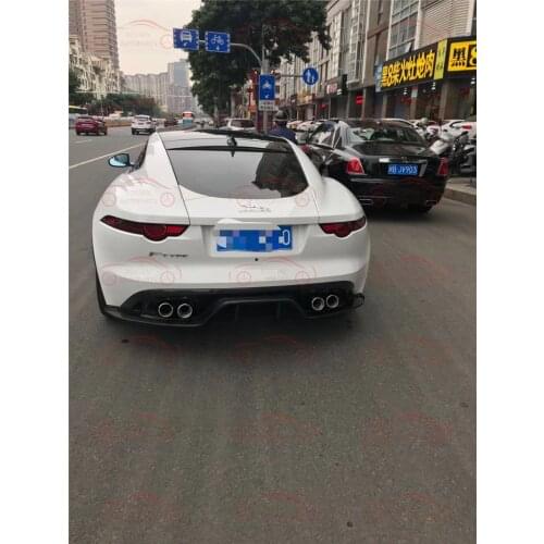 Carbon fiber Rear Trunk Diffuser Bumper Lip Spoiler Cover For Jaguar F-TYPE FTYPE 2014 2015 2016 2017 2018 2019 2020