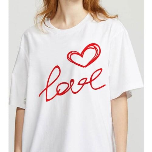 LOVE the letter Women t-shirt casual t-shirt Girl top female t-shirt fashionable Harajuku graphic t-shirt Cute Top Tees