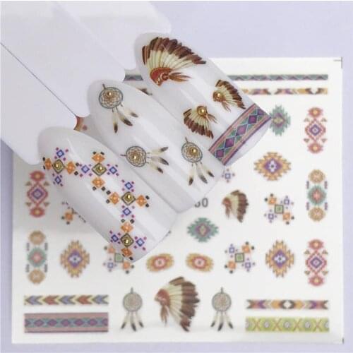 YZWLE 1 PC Water Transfer Nail Sticker Decals Fruit Cream Cake Cat Beauty Decoration Designs DIY Color Tattoo Tip