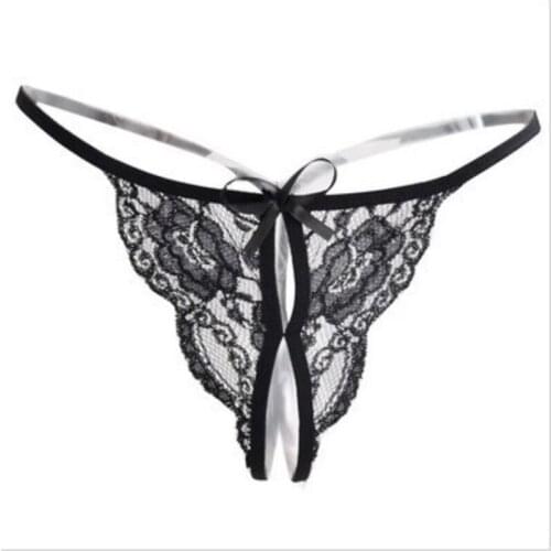 10pcs Sexy Mini Underwear Open Crotch Allure Sexy Lace T-pants Thong Women Fun Underwear Butterfly Panties