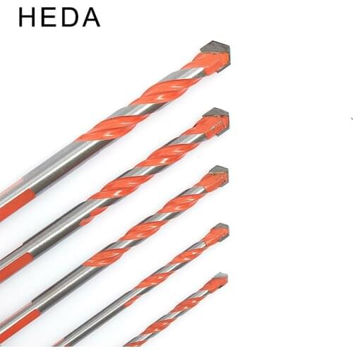 5pcs Set Drill Bits Triangular-overlord Handle Twist Drill Bit Perforator Marble Head Wall Ceramic Glass Punching Hole Working