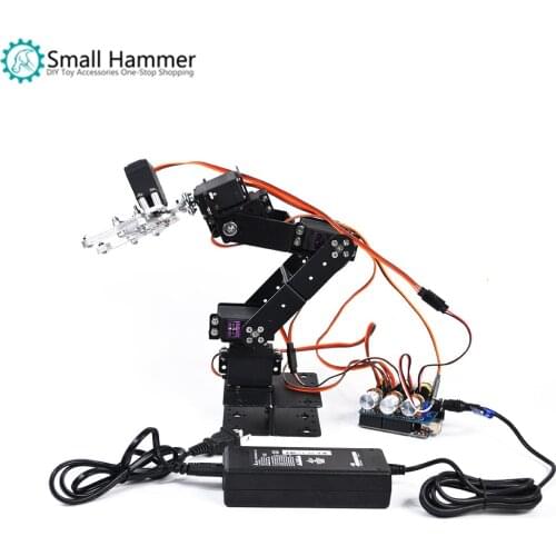 6DOF robot arm arduino set potentiometer knob control mg996 servo