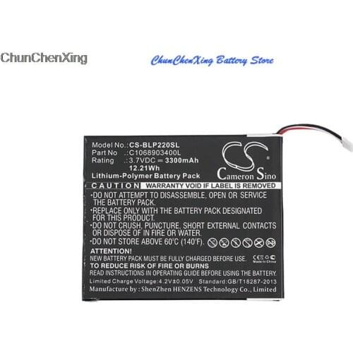 Cameron Sino 3300mAh Battery BT-D005L, C1068903400L for BLU BT-E505, P220, P220U, TouchBook 8.0, TouchBook 8.0 3G