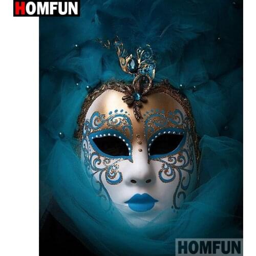 HOMFUN Full Square/Round Drill 5D DIY Diamond Painting "Mask beauty" 3D Diamond Embroidery Cross Stitch Home Decor A19690