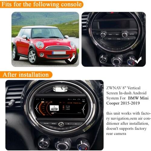 For BMW Mini Cooper 2015-2019 Android 10 Carplay Radio Player Car GPS Navigation Head Unit Car Stereo BT WIFI