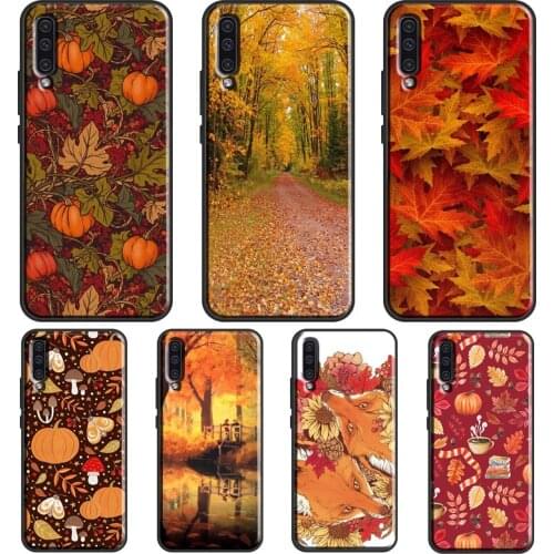 Autumn Leaves Fall Fox Pumpkin For Samsung A12 A32 A42 A52 A72 A71 A51 A41 A31 A11 A70 A50 A40 A10 A02 A21S Phone Cover