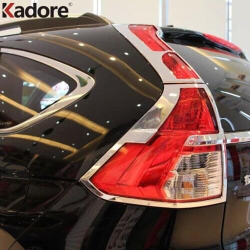 For Honda CRV CR-V 2015 2016 ABS Chrome Rear Tail Light Lamp Cover Trim Taillight Shade Hoods Decoration 4Pcs/set Car Styling