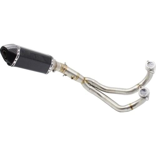 For Yamaha MT07 MT-07 FZ07 FZ-07 Tracer XSR700 Motorcycle Exhaust Full System Slip On with Muffler Pipe Mid Tube Front Headers