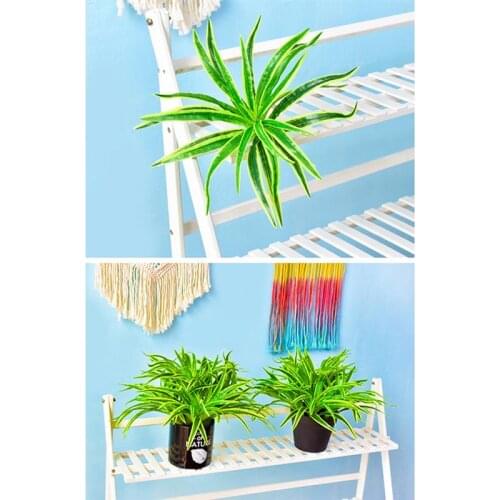 Home Decor Grass Plant Artificial Spider Plant Realistic 23-Leaf Faux Plant Artificial Plant for Home