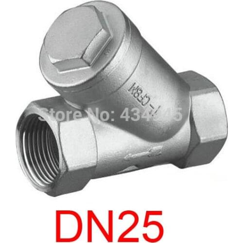 DN25 ss304 Filter, 1'' Y strainer stainless steel, check valve type , filter for the medium, Strainer basket for water