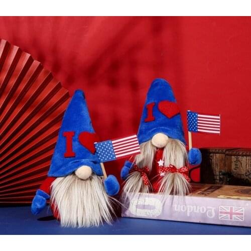 New Christmas American Independence Day Faceless Gnome Santa Tulip Rudolph Doll For Home Gifts Ornaments Party Supplies