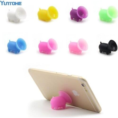 Lovely Kawaii Suction Cup Mini Pig Phone Holder Universal Mount Stand for iPhone 7 6 5S SE Samsung S6 EDGE S7 EDGE 1000pcs/lot