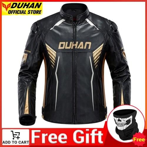 DUHAN Motorcycle Jacket Men Moto Cycling Waterproof Chaqueta Summer Jacket Jaqueta Motocross Body Protector Reflective