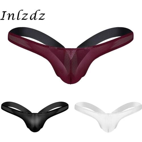 Mens Erotic Lingerie G-String Thong Bikini Briefs Panties See Through Open Back Mesh Jockstrap Costume Hot Sexy Thongs Underwear