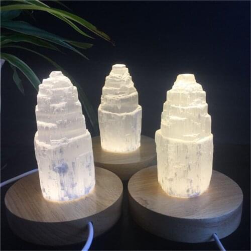Natural white selenite tower big size hand carved crystals stone for healing reiki