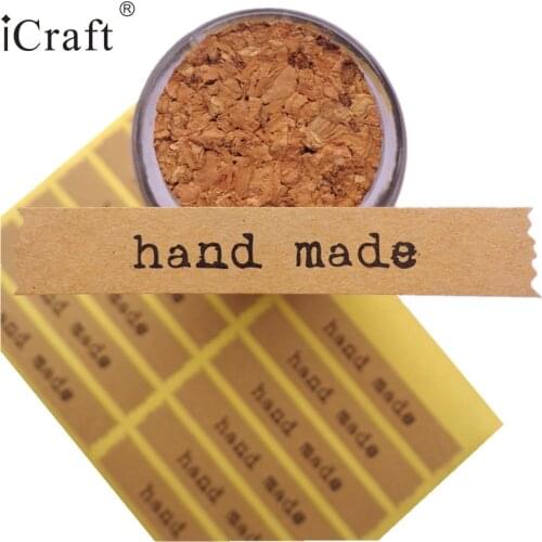 Wholesale(1200pcs/lot) Vintage Kraft Zig Zag Hand Made seal Sticker Gift Seal Label Sticker For Party Favor Bag Candy Box Decor