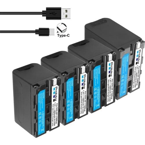 Probty 6800mAh/8800mAh NP-F980 NP-F970 NPF960 NPF970 Battery with USB Charge Output For Sony PLM-100 CCD-TRV35 MVC-FD91 MC1500C