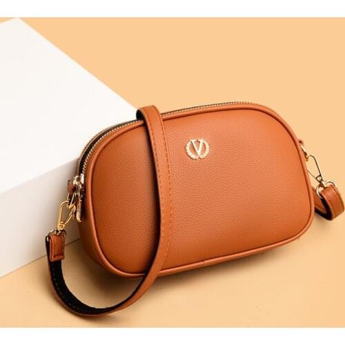 Simple Solid Color Shoulder Bags 2021 Womens Brand Small Crossbody Bag Female Purses and Handbags Lady Pu Leather Messenger Bag