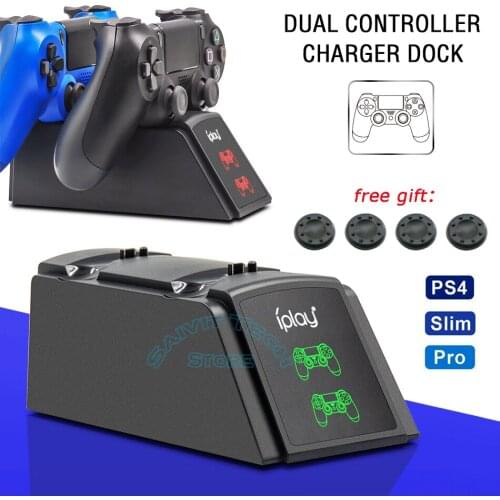 PS4&Slim&Pro Wireless Controller Charger Dock Station Joystick Charging Stand with LED Light Indicator for SONY Playstatio4 Game