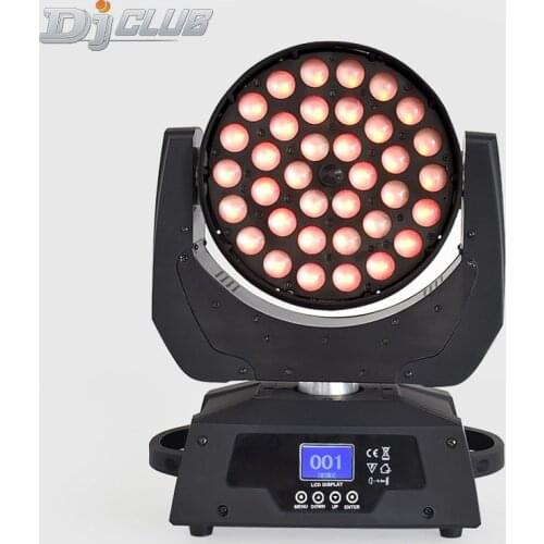 Stage Light Led Dmx Wash 18 Watt X 36 6-In-1 Rgbwa+Uv Leds Moving Head With Zoom Wash Dmx Control For Dj