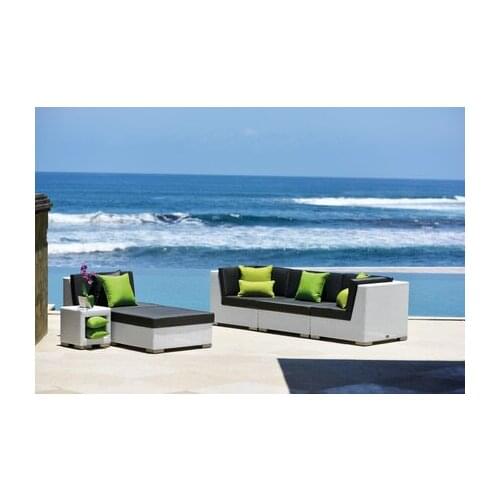 New design 6pc leisure sectional outdoor round wicker sofa