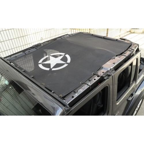 Sunshade Cover for Jeep Wrangler JL 2018 Up Top Rear Trunk Sunshade Anti UV Sun Protection Mesh Net Protection Car Stylin