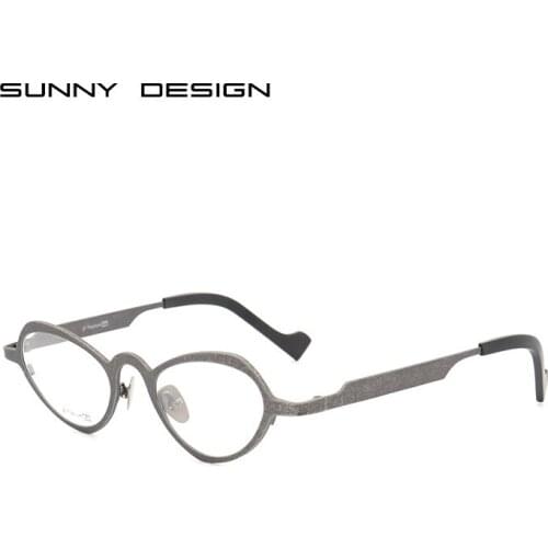 Titanium Qing Pure-Titanium Plate Butterfly Retro Weird Ultra Light Glasses Frame Can Be Equipped with Anti-Blue Light Glasses