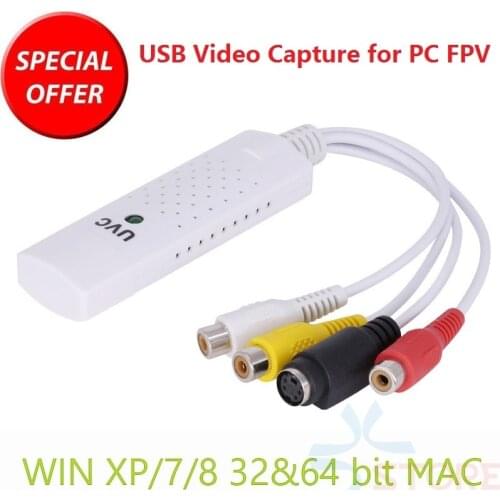 UVC USB 2.0 Video TV DVD VHS DVR Capture Adapter Usb Vedio Capture For Win7/8/XP/Vista FPV Video Recorder