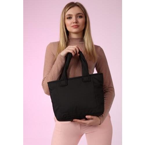 Top Quality Modern Fashion Trendy Special Design Womens Black Inflatable Parachute Tote Bag Женская Cумка Bolsa Feminina