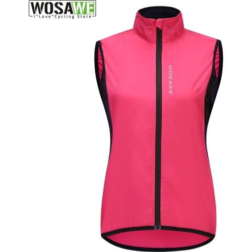 Women Windproof Cycling Vest Sleeveless Reflective MTB Bike Jacket Outdoor Sport Running Riding Quick-Dry Cycling Jacket
