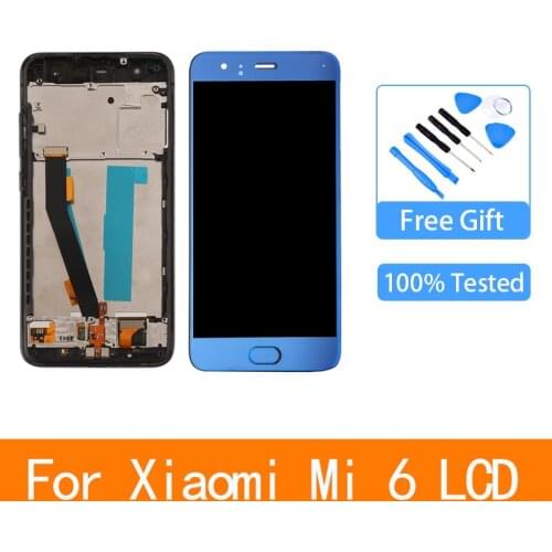 For Xiaomi Mi 6 LCD Display Touch Screen Digitizer Assembly Replacement Parts For 5.15" Xiaomi Mi6 LCD With Frame