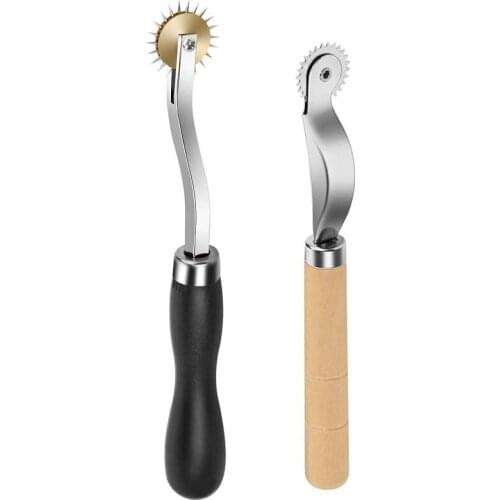 Needle Point Pattern Tracer Tracing Wheel for DIY Pattern Making Sewing Wooden Handle Scribing Tailor Tool Crimper Scribing 1 pc