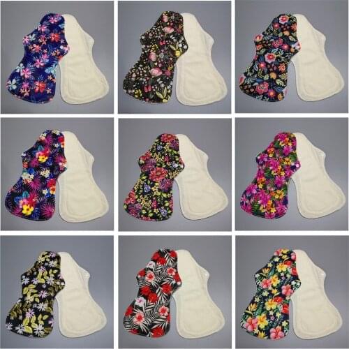 10pc Menstrual Pads Bamboo L Size Waterproof Cloth Sanitary for Heavy Flow Use Reusable Washable Soft Women Cloth napkin pads