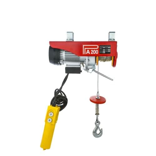 100/200kg Mini Electric Winch Hoist Crane Overhead Garage Winch Remote Control Auto Lift