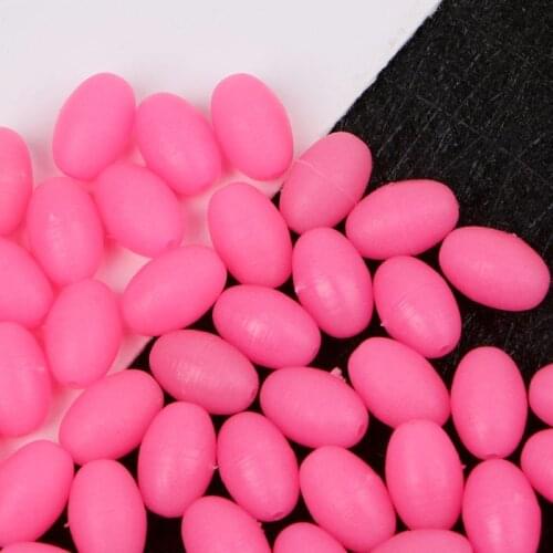 100Pcs Oval Luminous Fishing Lures Fishing Beads Sea Hard Floating Float Tackles