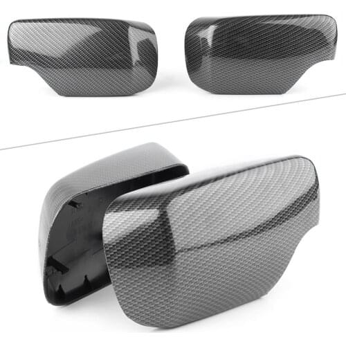 2x Car Exterior Rear View Side Mirror Cover Carbon Fiber Styling ABS Trim For BMW E46 1998 1999 2000 2001 2002 2003 2004 2005