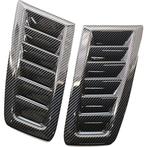 2 Pieces Vehicle Hood Vent Scoop Kit Flow Intake Louvers Bonnet Cover Accessory Decorative Fits for Ford MK2