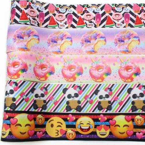 I-19921-2274,3‘’ 75mm,5 yards cartoon Printed grosgrain Ribbons,DIY handmade Headdress bow clothing accessories decoration