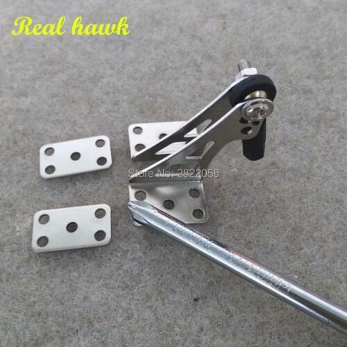 5pcs H33xW30x12mm TOC Metal steel rudder Angle rocker arm + ball joint for RC airplane parts/accessories
