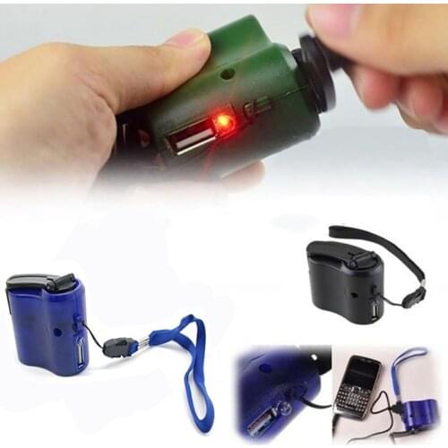 USB Phone Emergency Charger For Outdoor Survival kit Camping Travel Multifunction Hand Crank Charger SOS EDC Emergency Supplies