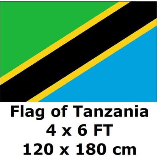 Tanzania Flag 120 x 180 cm 100D Polyester Tanzanian Flags And Banners National Flag Country Banner For Home Decor