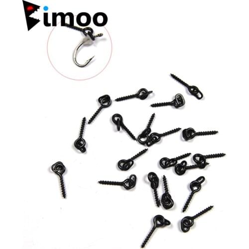 Bimoo 60pcs Carp Fishing Boilie Screw / Clear Rubber Shank Stops Terminal Tackle of Carp