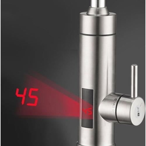 Electric Faucet Water Heater Temperature Display Instant Hot Water Heaters Kitchen Tankless Water Heating
