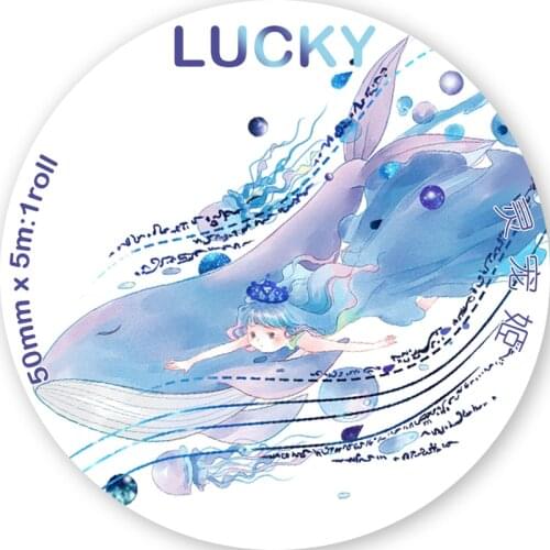 Fairy Sea Girl Washi Tapes Bullet Journal Masking Tape Adhesive Tape DIY Scrapbooking Washi Stickers