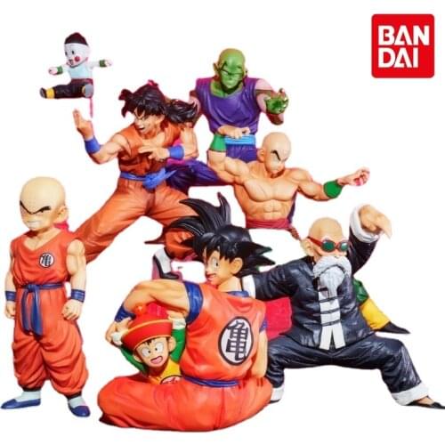 Bandai Dragon Ball Anime Figure EX Warriors Guarding the Earth Goku Gohan Tien Shinhan Piccolo Raditz Genuine Model Children Toy