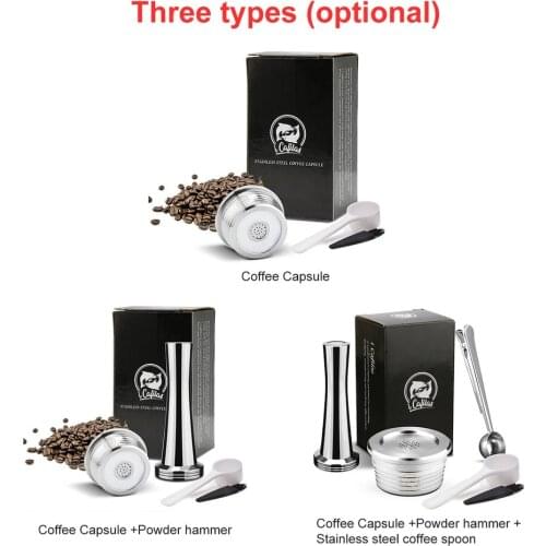 Stainless steel Refillable Coffee Capsule Pod Filter Dripper Tamper Compatible with DELTA Q/ Coffee Machine