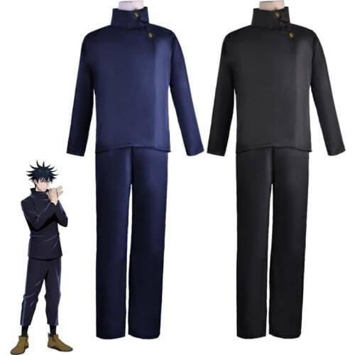 Anime Jujutsu Kaisen Fushiguro Megumi Cosplay Costume Top + Pants Halloween Party Men Uniform